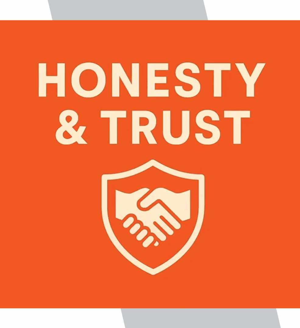 Honesty and trust handshake icon