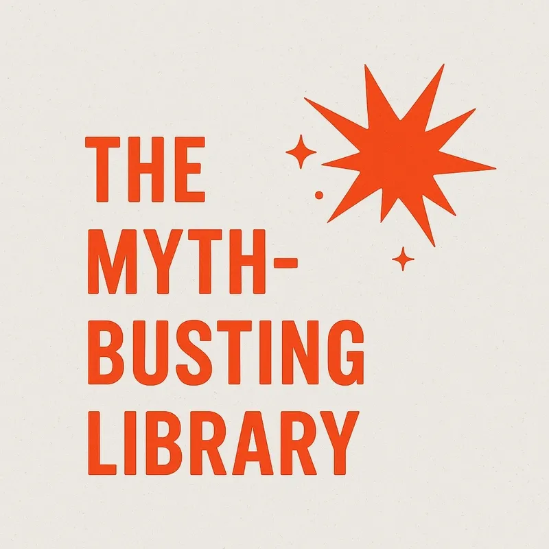 The Myth-Busting Library logo with starburst